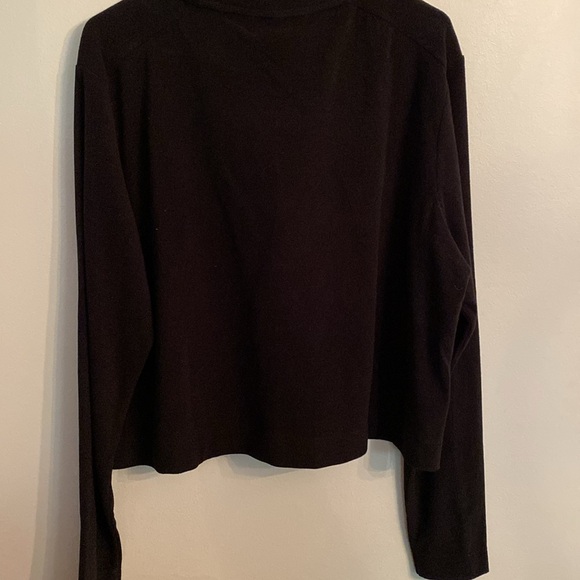 RAINS Black Fleece Cropped Sweatshirt Size XL - Picture 6 of 6